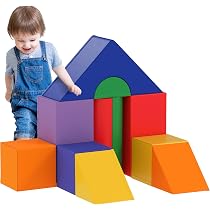 Parcours Motricité En Mousse – 5 Blocs EPE – Formes Et Couleurs Variées – Dès 3 Ans – Revêtement PU