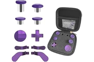 YUNMGALH Thumbsticks D-Paddel-Trigger-Tasten, Ersatz für Elite Series 2 Model1797 & Elite Series 2 Core Controller (10-in-1, lila)