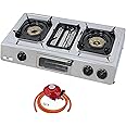 NJ G-87 Portable Gas Stove - 3 Burner Mini Oven Grill Camping Cooker LPG