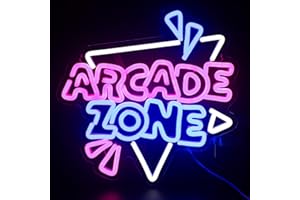 Looklight ARCADE ZONE Segno al neon Rosa Blu Led Luce al neon Lettera Segno al neon Arte acrilica Segni al neon murale per la camera da letto Sala giochi Zona bar Party Ragazzi Regalo