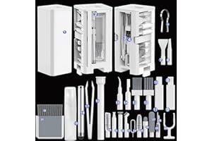 HXTDBY Cleaning Kit for Phone Headphone 32 in 1 Cleaner Kit for Cleaning Earbud Laptop Computer Keyboard Lens, Multifunctional Electronics Devices Cleaning Kit White