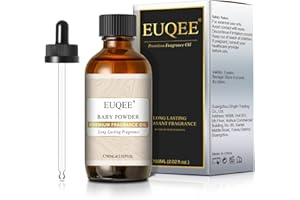 EUQEE Baby Powder Fragrance Oil 60ml, Aromatherapy Oil Fragrance Essential Oil, Essential Oils for Diffusers for Home, DIY Candle and Soap Making
