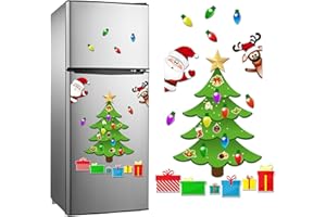 CHENRI Árbol de Navidad magnético para decoraciones de refrigerador, imanes de árbol de Navidad para nevera, imanes de Navidad para nevera, imanes de nevera de Navidad, decoración navideña para frigorífico