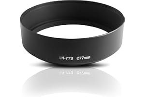 ARES FOTO Lens Hood. Pare-Soleil à Visser en Aluminium. pour Les objectifs avec Une focale de 35mm et Plus. pour Canon Sony Nikon Fujifilm Olympus Pentax Leica Samsung Panasonic Tamron Sigma (77mm)