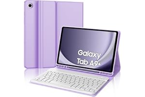 IVEOPPE Cover Samsung Galxy Tab A9 Plus 11" 2023, Custodia Tastiera Bluetooth Senza fili Staccabile Magnetica Italiano QWERTY per Samsung Galaxy Tab A9+, Malva