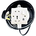Hassan single socket extension universal 13A heavy duty power outlet extended cord (10 meter)