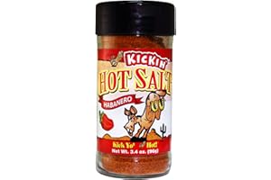 ASS KICKIN' Sel épicé piquant Habanero - 3,4 oz. Shaker Jar - Sel chaud aromatisé parfait pour l'assaisonnement au pop-corn, au sel Margarita et à l'assaisonnement pour frites - Cadeau gastronomique