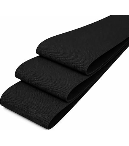 Bande Élastique Plate Noire 150mm X 3m - Tricot Extensible Lourd Pour Couture Et Vêtements