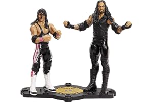 WWE - Championship Showdown, Undertaker vs Bret "Hit Man" Hart, 2 Personaggi Snodati, Giocattolo per Bambini 6+ Anni, HDM12