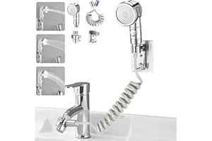 STOAT®doccetta per lavandino，Facilità di lavaggio dei capelli e di pulizia delle piastre，doccino per lavandino，doccino per bidet，doccia per rubinetto lavandino，doccetta per lavandino bagno