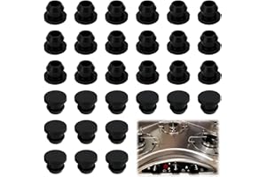 LUNPOEM 30 PCS Gomma per fornelli da Camper Compatibile con aste da 5 mm, Compatibili con Smev Thetford Dometic, Piedini Antiruggine per Supporti Pentole, Gommini di Ricambio per Griglie Cucina Roulotte