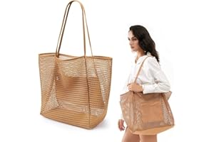 GGUFAY Borsa Spiaggia Donna, Famiglia Borsa Mare Impermeabile, Leggera Pieghevole Multitasche ad Ampia Borsa Mare, Beach Tote Bag Pieghevole Borsa da Viaggio, per Spiaggia Viaggio Vacanze