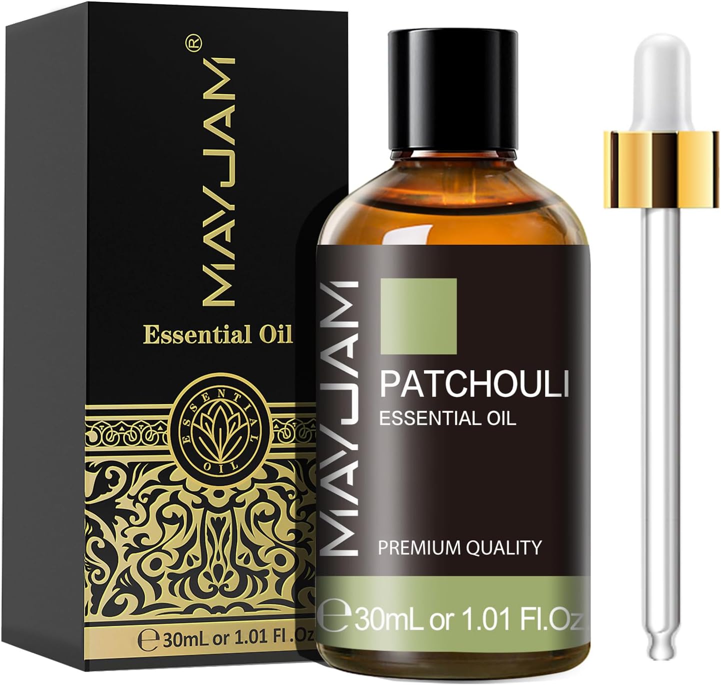 MAYJAM Aceite Esencial de Pachulí 30ml, Aceite de Pachulí para Difusor, Humidificador, Bricolaje, Hogar, Armarios