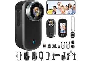 Nisanmoon WiFi Action Kamera 4K wasserdichte Mini Action Cam 150° Kleine WiFi Sport Action Kamera, Fahrrad Motorrad Helm Kamera mit 1,3-Zoll-Display und Magnetisch, 3 Stunden Akkulaufzeit