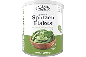 Augason Farms Dehydrated Spinach Flakes #10 Can, 8 oz