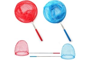 ANYUANKW 2 Piezas Redes de Mariposa Telescópicas Extensible Redes de Pesca con Antideslizant Red de Mariposas para Atrapar Insectos Pescar Exterior y Jardín