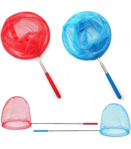 Kit Esplorazione Nature Per Bambini - 2 Retini Telescopici + 2 Secchi Pieghevoli, Per Catturare Insetti E Pesci - Foto 14