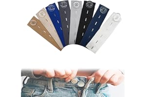 Ryaupy 8er Set Knopfverlängerung für Hosen - Elastische Taillenverlängerung mit Verstellbarer Hosenschnalle - Culottes-Taillenerweiterungsschnalle