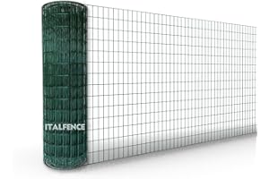 Italfence - Rete metallica elettrosaldata plastificata per recinzione, 25m (Tutte le altezze) [Ø2,30mm, 150cm]