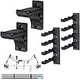 FENJANER Archery Wall-Mounted Bow Rack and Arrow Holder - Bow Wall Mount Storage for Recurve Bow Compound Bow Longbow - 12 Arrows Display Hanger Brackets for Wall in Home