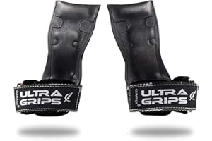 Climaqx® Ultra Grips profesjonalne paski do podciągania | paski do fitnessu, kulturystyki i trójboju siłowego | zintegrowany bandaż na nadgarstek | model 2020