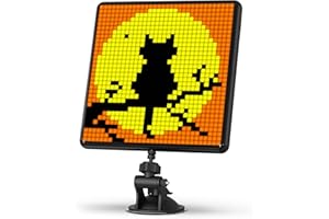 Divoom Pixoo-max wielofunkcyjna cyfrowa ramka na zdjęcia Bluetooth, programowalny wyświetlacz LED Pixel Art 32 x 32, akcesoria do gier, neonowe światło do dekoracji pokoju, znak okna (czarna)