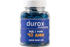 DFPRIME DUROX Compresse Blu 40 Anni – Scherzo Wiagras Goliardico per Uomo – Idea Regalo Divertente Compleanno 40 anni – Confetti Blu al Cioccolato – FANNE BUON USO