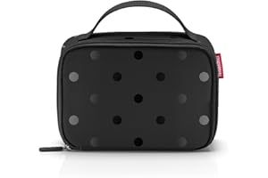 reisenthel Thermocase Glossy Dots Black - Petit sac isotherme pour cosmétiques, médicaments, collations, etc. - En matériau imperméable