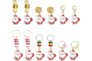 Navidad Colgante Decoración, JANDH 12 Piezas Colgantes de Papá Noel, Mini Adornos Navideños, Decoraciones Navideñas de Bricolaje para Navidad, Cumpleaños, Fiestas