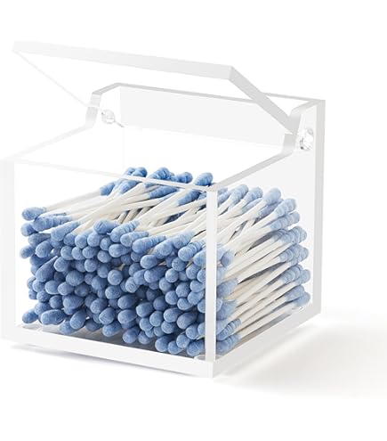 4 Pièces Support De Coton-Tiges Pour Voyager, Portable Clair Détenteurs