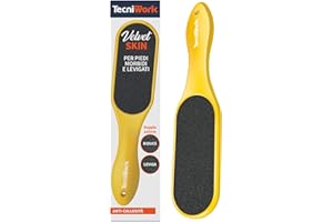 TECNIWORK Velvet Skin - La raspa maxiformato per piedi soffici e levigati, naturalmente morbidi Giallo 1 pz