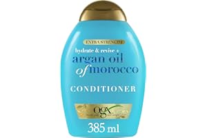 OGX Renewing + Argan Oil of Morocco Conditioner (385 ml), acondicionador reparador con aceite de argán de Marruecos, acondicionador con tensioactivos sin sulfatos