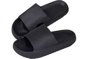 MUYOGRT Cloud Sliders Women Men, Non-Slip Cloud Slippers Women Summer, Soft Flip Flops Bathroom Slippers, Pillow Sliders for Pool Shower Beach