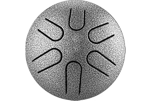 Ketilrub Steel Tongue Drum - 3 Pollici 6 Note mini Tamburo Handpan percussioni strumenti musicali - borsa - libro di musica e mazzuolo - utilizzato per la meditazione yoga guarigione
