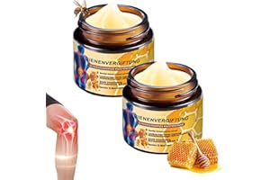 EONFAVE Bee Venom Bienengift Creme, 2 Stück Bienengiftsalbe, Bienengift Gelenkcreme, Natürlich Bienengiftsalbe Joint Gel für Rücken, Nacken, Knie, Deep Nourishment Beruhigend, Sanft Pflegend (120G)