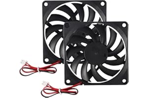 DORHEA Lot de 2 ventilateurs de refroidissement sans balais pour imprimante 3D 80 x 80 x 10 mm CC 12 V 80 mm pour imprimante 3D PC CPU boîtier d'ordinateur
