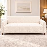 bibaha peluş Lastikli Koltuk &Ouml;rt&uuml;s&uuml; 3 kişilik Yıkanabilir Esnek Koltuk Kılıfı krem 180 x 230