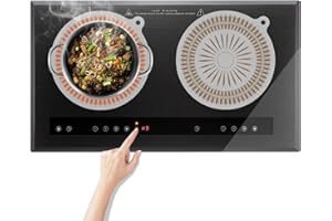 KR KITCHENRAKU 2 unidades termocrómicas de inducción – Protector magnético para placa de inducción (blanco)