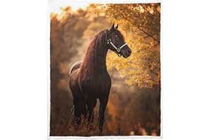 Violetpos Warm Sherpa narzuta na sofę, 150 x 200 cm, gruba, przytulna, delikatna, flanelowa, miękka, polarowa, narzuta na łóżko, jesienny, leśny, poranny