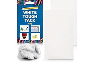 SOL 150g White Tough Tack, White Tack Non Marking Walls Reusable Multpipurpose Adhesive, Waterproof Invisible Adhesive Putty, Clean & Easy to Use, Ideal in Home Decoration, School Projects & Crafting