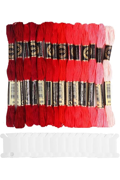 Hilos De Bordar 50 Madejas Con 25 Herramientas De Bordado Hilo De Colores Hilos De Punto Cruz
