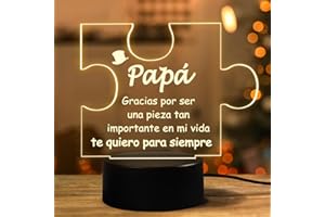 Coldbling Regalo dia del Padre - Lampara dia del Padre Regalos para Papá, Ideas Regalo Papa Cumpleaños día del Padre Navidad Hombre Originales Luz Nocturna Papá