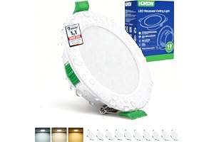 HOMEOW Infälld LED-spotlight 68 mm - 80 mm badrumsplats IP44 5W