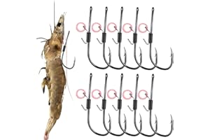 GÉNÉRIQUE Shrimp Bait Hooks Sea Fishing - Fishing Hooks Shrimp Bait - Resistant Non-Slip Reinforced Material Floating for Bass Catfish Lake River Freshwater and Salt Water