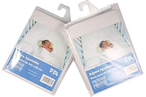 Ti TIN | Lot de 2 Draps Housses pour Lit Enfant/Bébé, 80x130 cm | Drap housse Doux, Respirant, Confortable et Réglable - 100% Coton - Sans Motif - Couleur Unie Blanc