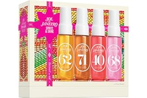 SOL DE JANEIRO Spritz & Shine Cheirosa Parfüm-Nebel-Set | Amazon Exclusive | Parfümspray Entdeckungs-Set von 4 | Urlaubs-Geschenkset