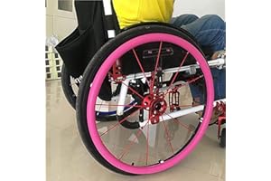YYDDS 1 Paar Rollstuhl-Greifreifen-Abdeckungen, 24 Zoll / 22 Zoll Hinterrad-Sportrollstuhlabdeckung, Rutschfeste, Verschleißfeste Handschubabdeckung, Silikon-Handschubabdeckung [Energieklasse A],G,24 inch