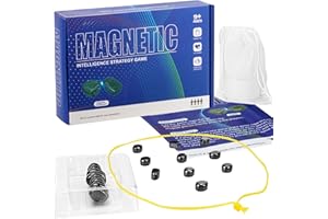 YKHSUAOU Jeu magnétique de Table,Magnetic Chess Game,Magnetic Chess Set Board Games,EU de société d'échecs à Effet magnétique,Jeu d'échecs magnétique,Jeu d'échecs avec Pierres magnétiques