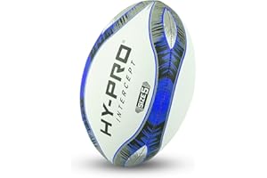 Hy-Pro Intercept Ballon de Rugby Taille 5 - Ballon de Rugby en Caoutchouc de qualité supérieure avec Surface à Picots - Ballon d'entraînement Durable pour Clubs et Jeux de Loisirs