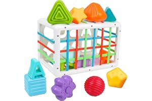 Umitive Giochi Montessori 1 Anno, 14Pcs Casella di Smistamento Sensoriale, Montessori Educativi Precoci Giocattoli Regalo Bambino e Bambina 6 9 12 Mesi 1 2 3 Anno